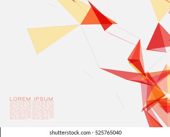 Abstract Red and Yellow Shapes on White Background | EPS10 Futuristic Design