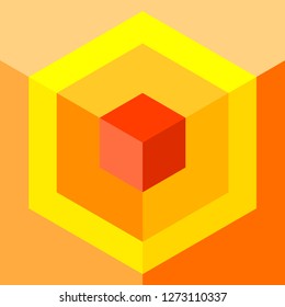 Abstract red and yellow square vector background for web.