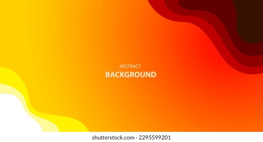 Abstract red and yellow wave background for corporate concept, template, poster, brochure, website, flyer design. vector illustrations