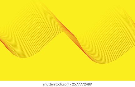 abstract red yellow wave line design on yellow suitable for background.