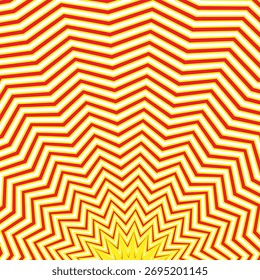 El patrón abstracto del zig del arco del color rojo, amarillo y blanco se puede utilizar para el fondo