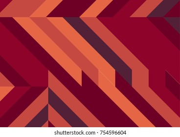 Abstract Red Zigzag background , background can used for wallpaper or design , Hot tone , vector.
