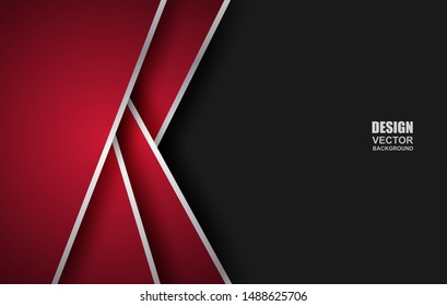 Abstract. Red-black geometric overlap background. vector.
