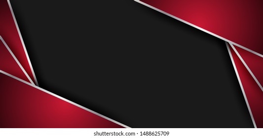 Abstract. Red-black geometric overlap background. vector.

