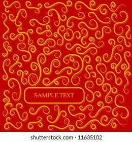 Abstract red-golden background with space for your text