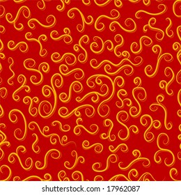 Abstract red-golden seamless background