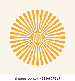 Abstract redial yellow sunburst vector illustration