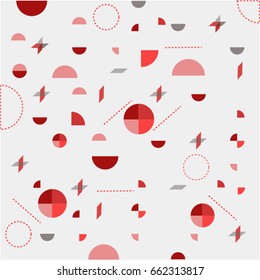 Abstract reds geometry on gray background.Abstract background