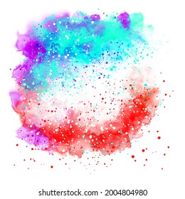 Abstract red,white,purple and bluecolor watercolor  background. Splash watercolor  background. Vector Eps10. Vector illustrator.