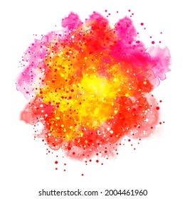 Abstract red,yellow and pink color watercolor  background. Splash watercolor  background. Vector Eps10. Vector illustrator.