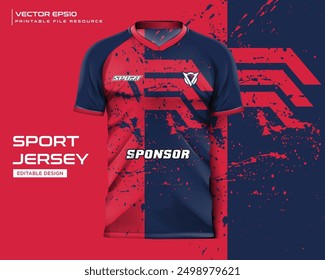 abstract reed grunge t shirt mockup sport jersey design for football soccer, racing, e sports, running design kit