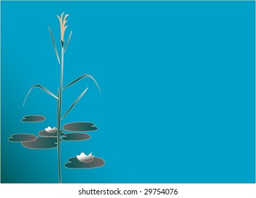 abstract reed landscape with text place