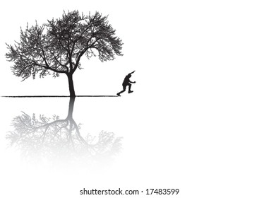 Abstract Reflection Vector background