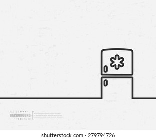 Abstract refrigerator vector background. For web and mobile applications, illustration template design, creative business info graphic, brochure, banner, presentation, concept poster, cover, booklet, document.