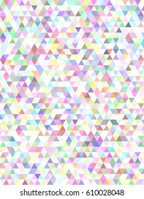 Abstract regular triangle mosaic background - vector illustration