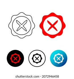 Resumen Rechazar Icono Ilustración Diseño plano