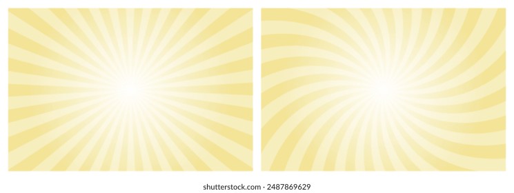 Abstract relax yellow sunburst radial and swirl background. Exploding star burst texture radius cartoon pattern abstract background.