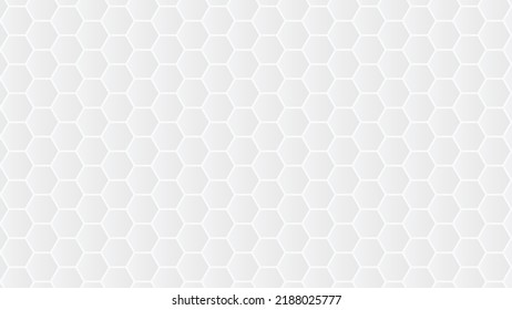 Abstract Relief Hexagon, Honeycomb White Background, Light, And Shadow, Vector