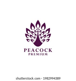 abstract and religion peacock logo design 