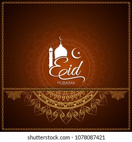 Abstract religious Eid Mubarak stylish background design