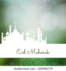 Abstract religious Eid Mubarak vector background