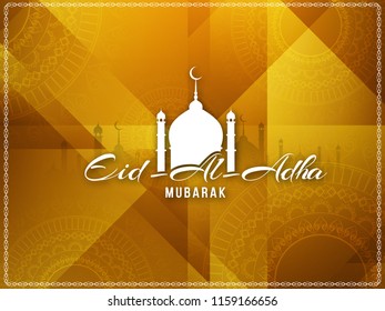Abstract religious Eid-Al-Adha mubarak elegant background
