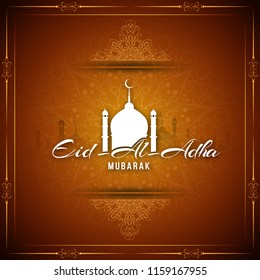 Abstract religious Eid-Al-Adha mubarak Islamic vector background