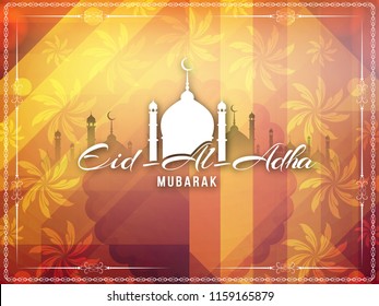 Abstract religious Eid-Al-Adha mubarak vector background