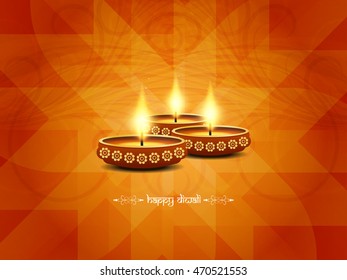 Abstract religious Happy Diwali vector background design.