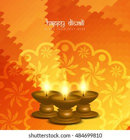 Abstract religious Happy Diwali vector background design.