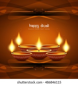 Abstract religious Happy Diwali vector background design.