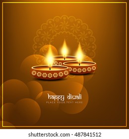 Abstract religious Happy Diwali vector background design.