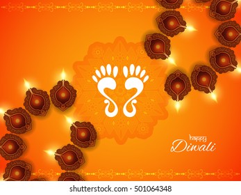 Abstract religious Happy Diwali vector background design.