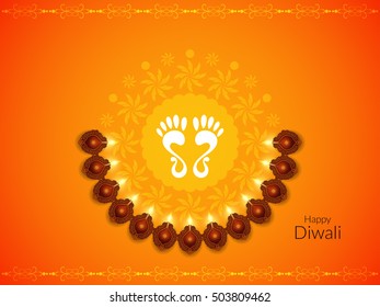 Abstract religious Happy Diwali vector background design.