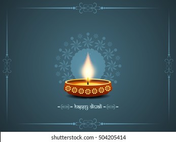 Abstract religious Happy Diwali vector background design.