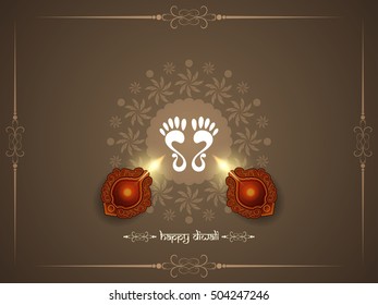 Abstract religious Happy Diwali vector background design.