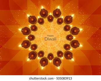 Abstract religious Happy Diwali vector background design.