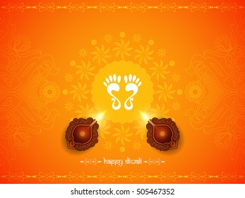 Abstract religious Happy Diwali vector background design.