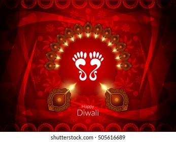 Abstract religious Happy Diwali vector background design.