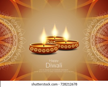 Abstract religious Happy Diwali vector background