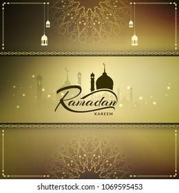 Abstract religious Ramadan Kareem stylish background