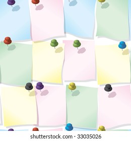 Abstract reminder sheets background. Seamless. Pastel palette.Vector illustration.