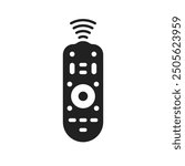 abstract remote control icon for equipment. simple web graphic design element for e-commerce or technical website. home appliances management from distance and operation of tv or air conditioner