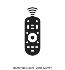 abstract remote control icon for equipment. simple web graphic design element for e-commerce or technical website. home appliances management from distance and operation of tv or air conditioner