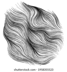 Abstract render of random wavy, curvy, writhe lines design element (Series)