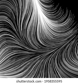 Abstract render of random wavy, curvy, writhe lines design element (Series)