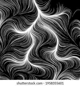 Abstract render of random wavy, curvy, writhe lines design element (Series)