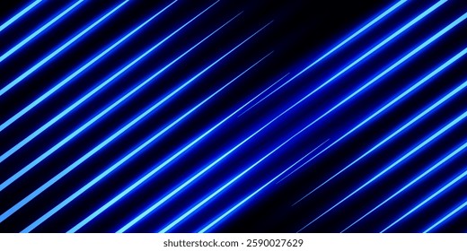 Abstract rendering featuring a pattern of white diagonal lines with a blue glow against a dark background.