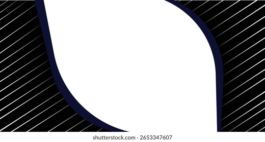 Renderização abstrata com um padrão de linhas diagonais brancas com um brilho azul contra um plano de fundo escuro. O design repetitivo cria uma sensação de movimento e ritmo.