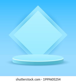 Resumen Representación De La Escena De La Plataforma Pedestal De La Etapa De Podio Color 3D Para Mostrar El Estilo De Diseño Del Vector De La Pantalla De La Publicidad